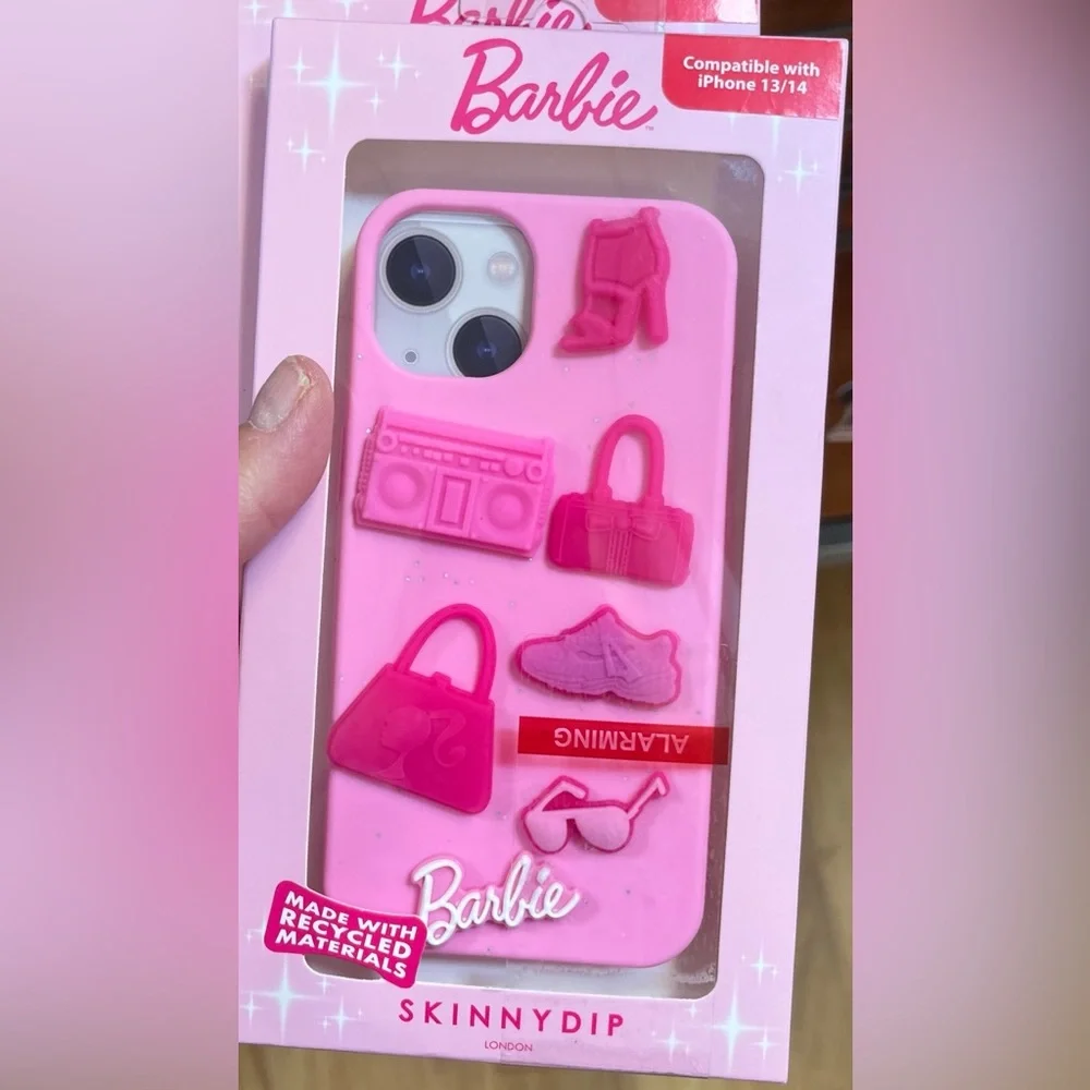 - Barbie Pink Skinny Dip - NEW iPhone 13 14 - 3D Rubber Shockproof Phone C…
